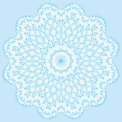 Circle floral ornament.