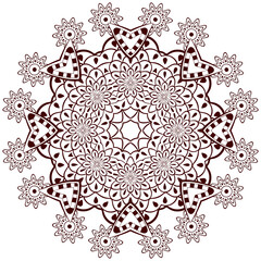 Circle floral ornament.