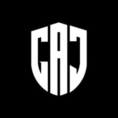 GAJ letter logo design. GAJ modern letter logo with black background. GAJ creative  letter logo. simple and modern letter logo. vector logo modern alphabet font overlap style. Initial letters GAJ  - obrazy, fototapety, plakaty