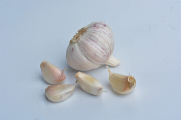 Garlic Head and Hoof Isolated Background
