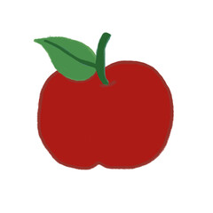 red apple isolated on white