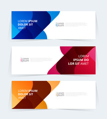 Geometric banner design with Vector presentation template.
