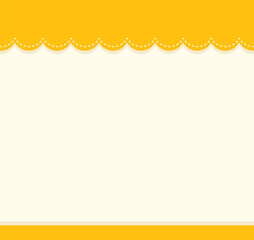 Cute blank yellow color border for worksheet