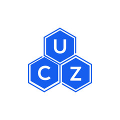 UCZ letter logo design on White background. UCZ creative initials letter logo concept. UCZ letter design. 