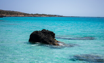 a splendid transparent and crystalline sea