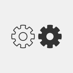 Settings vector icon illustration sign 