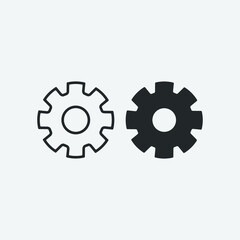Settings vector icon illustration sign 