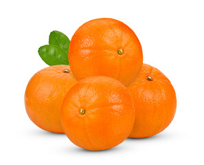 orange fruit on white background. Full depth of field