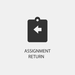 Assignment_return vector icon illustration sign