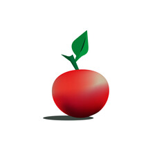 Apfel Vektor rot Obst gesund 