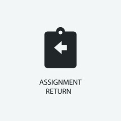 Assignment_return vector icon illustration sign
