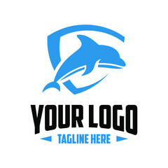 Dolphin logo template. Dolphin vector