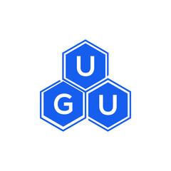 UGU letter logo design on black background. UGU  creative initials letter logo concept. UGU letter design.