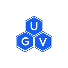 UGV letter logo design on black background. UGV  creative initials letter logo concept. UGV letter design.