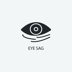 Eye_sag  vector icon illustration sign