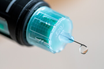 Multiple Dose Insulin Therapy, needle with drop of insulin