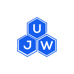 UJW letter logo design on White background. UJW creative initials letter logo concept. UJW letter design. 