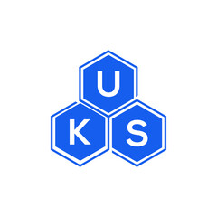 UKS letter logo design on White background. UKS creative initials letter logo concept. UKS letter design. 