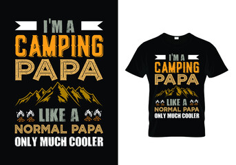Obraz premium I'm a camping papa like a normal papa only much cooler t-shirt