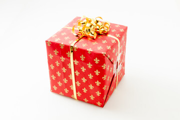 Christmas presents with white background