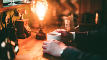 レトロなインテリアに囲まれて過ごす珈琲時間