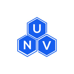 UNV letter logo design on black background. UNV  creative initials letter logo concept. UNV letter design.