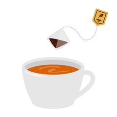 Vector illustration of tea.Vector illustration such as Black tea and rooibos tea.