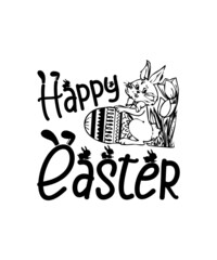 Hoppy Easter Svg, Cute Easter Bunny, Happy Easter Svg, Kids Easter Svg, Funny Easter, Girl Easter Shirt Svg File for Cricut & Silhouette Png,Happy EASTER SVG PNG