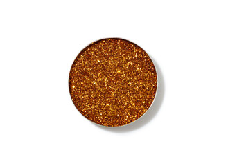 Bronze shimmer eyeshadow refill isolated on white background