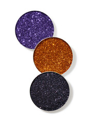 Shimmer eyeshadow refills isolated on white background