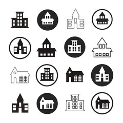 Set of real estate and homes thin line icons. Contains icons as area, hand holding key, smart home. illustration vector.