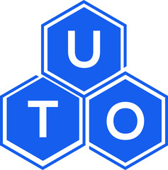UTO letter logo design on White background. UTO creative initials letter logo concept. UTO letter design. 