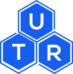 UTR letter logo design on White background. UTR creative initials letter logo concept. UTR letter design. 