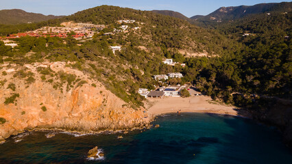 Fototapeta na wymiar Cala Moli in Ibiza, Spain