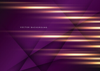 Luxury 3D with glow lighting effect on violet background. Luxury premium concept. Speed line movement design.