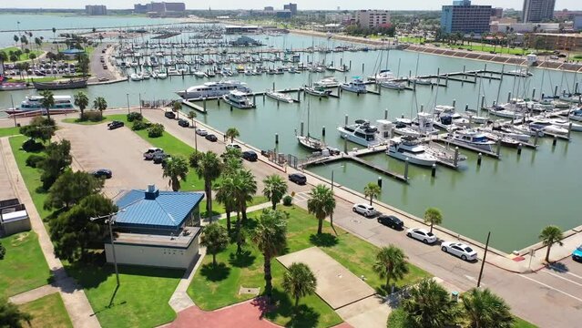 Corpus Christi, Texas, Aerial Flying, Corpus Christi Marina, Corpus Christi Bay