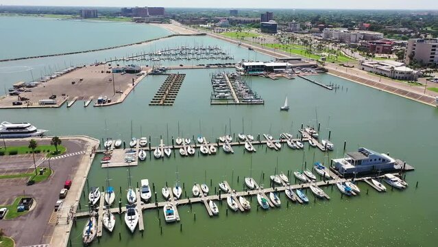 Corpus Christi, Texas, Aerial Flying, Corpus Christi Bay, Corpus Christi Marina