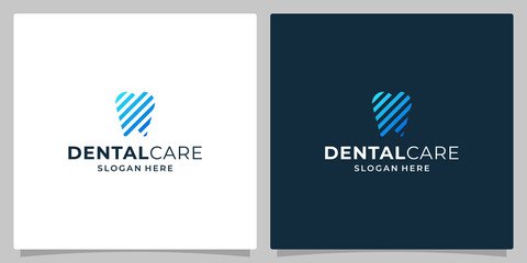Dentist logo design template. Creative teeth symbol. Dental clinic vector. Premium vector