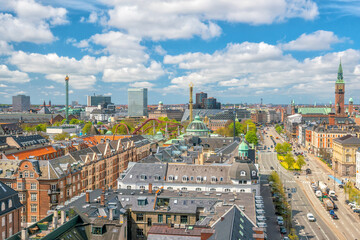 Obraz premium Copenhagen downtown city skyline in Denmark