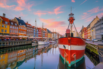 Copenhagen downtown city skyline in Denmark
