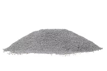 Foto op Canvas Pile of gravel or stone for construction isolated on white background included clipping path. © Pannarai