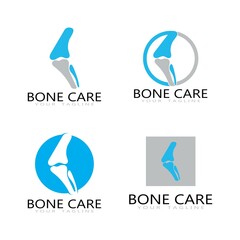 bone care healt logo symbol abstract design vector