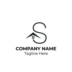 Initial Letter s with Architecture Graphic Logo Design