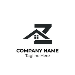 Initial Letter z with Architecture Graphic Logo Design