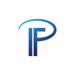 letter FP or PF logo design
