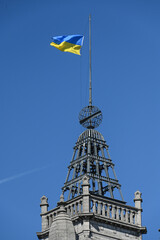 Belgique Bruxelles Tour & Taxi solidarité Ukraine drapeau guerre 