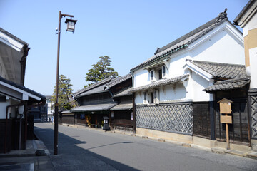 Fototapeta na wymiar Japanese old houses at Tokaido Road 有松街並み