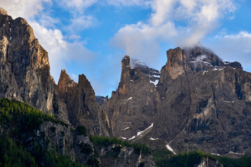 Mountain peaks in the Italian Dolomites