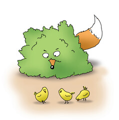 Chicken beware there is a Fox lurking