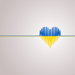 Ukraine flag praying concept vector illustration. Pray For Ukraine's peace. Save Ukraine from Russia.